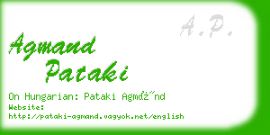 agmand pataki business card